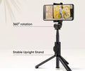 Bluetooth Selfie Stick Tripod with 360° Rotation – Foldable Phone Stand